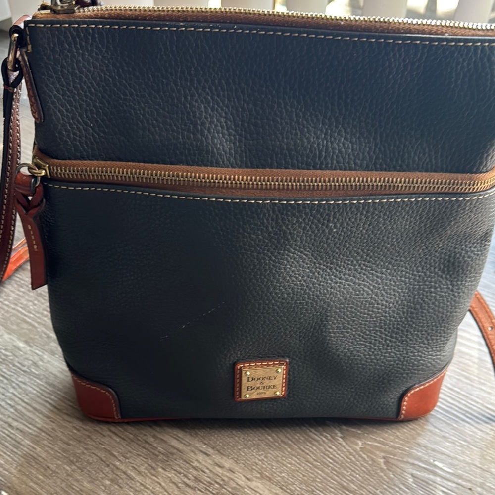Dooney & Bourke Black and Brown Crossbody Bag